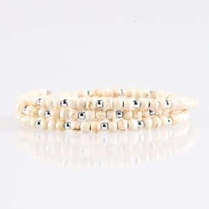 Paparazzi Stone Paradise White Bracelet